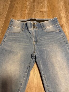 Nine West Light Blue Slim Straight Jeans with Double Button Waist